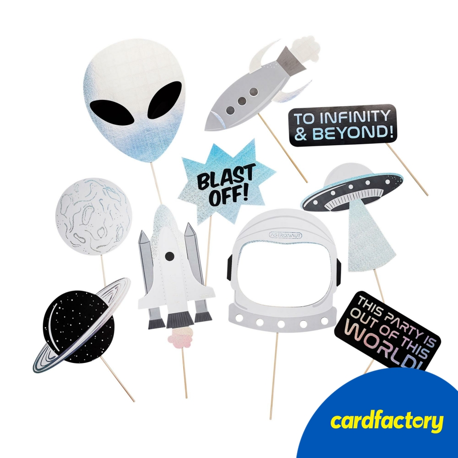 Image of Space Party Photo Booth Props - Pack of 10
