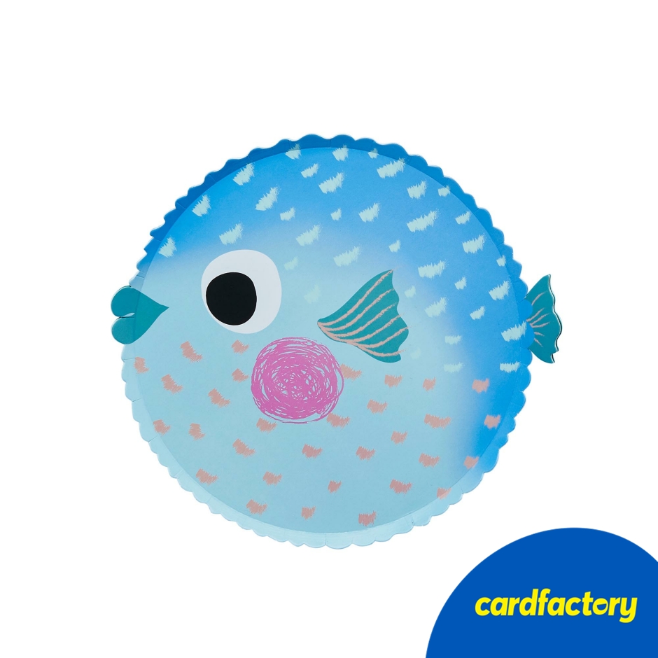 Image of Puffer Fish Paper Plates - Pack of 8