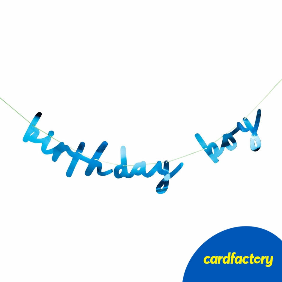 Image of Blue Birthday Boy Card Banner