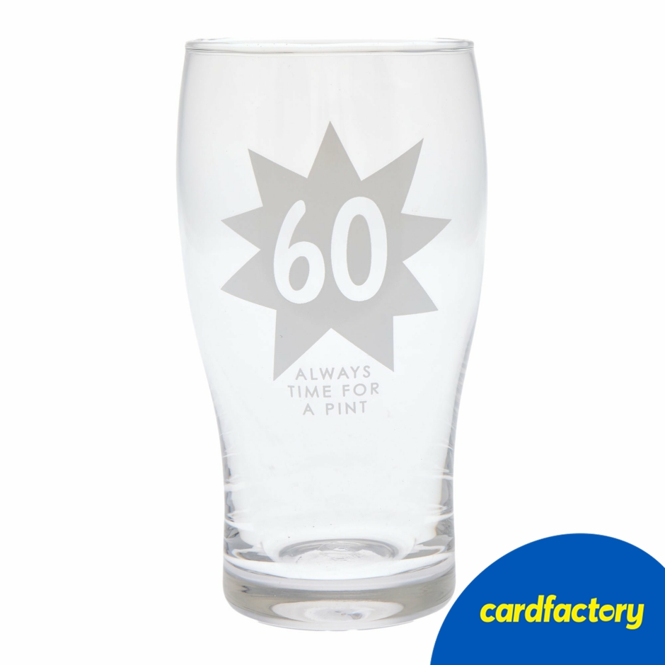 Image of 60 Always Time For A Pint Pint Glass