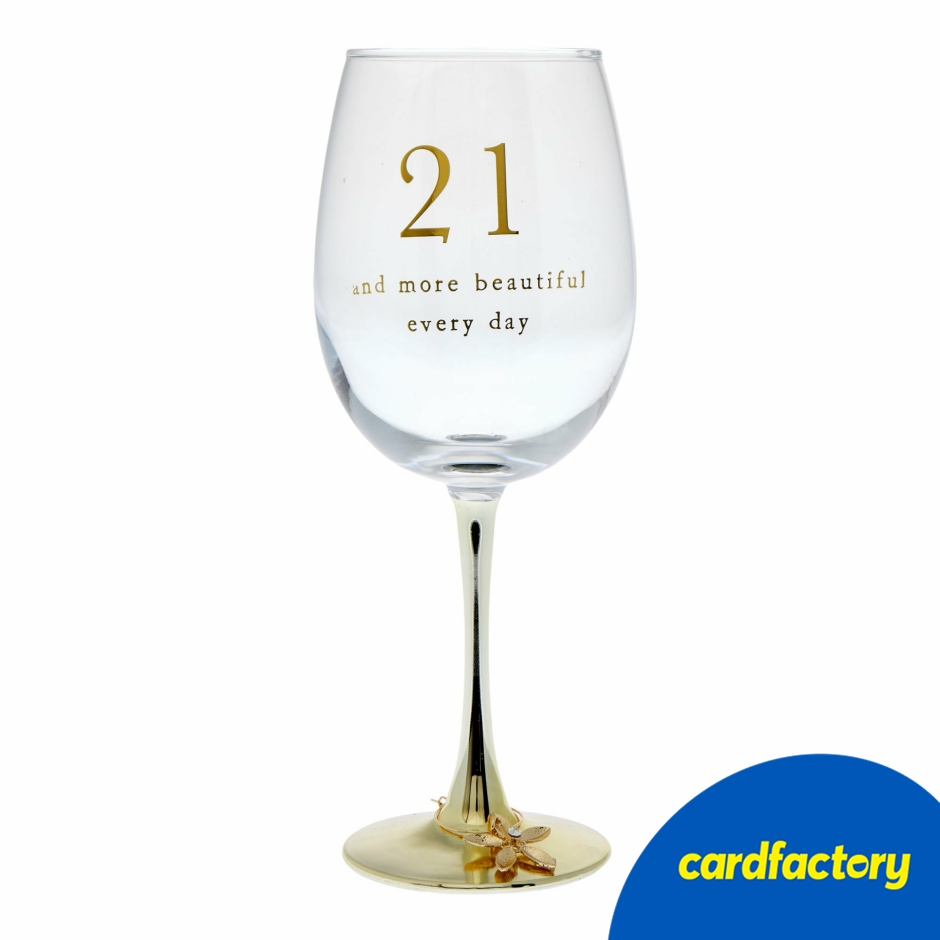 Image of 21st Birthday Wine Glass | Perfect For Birthdays | Unique Gift Ideas | Cardfactory