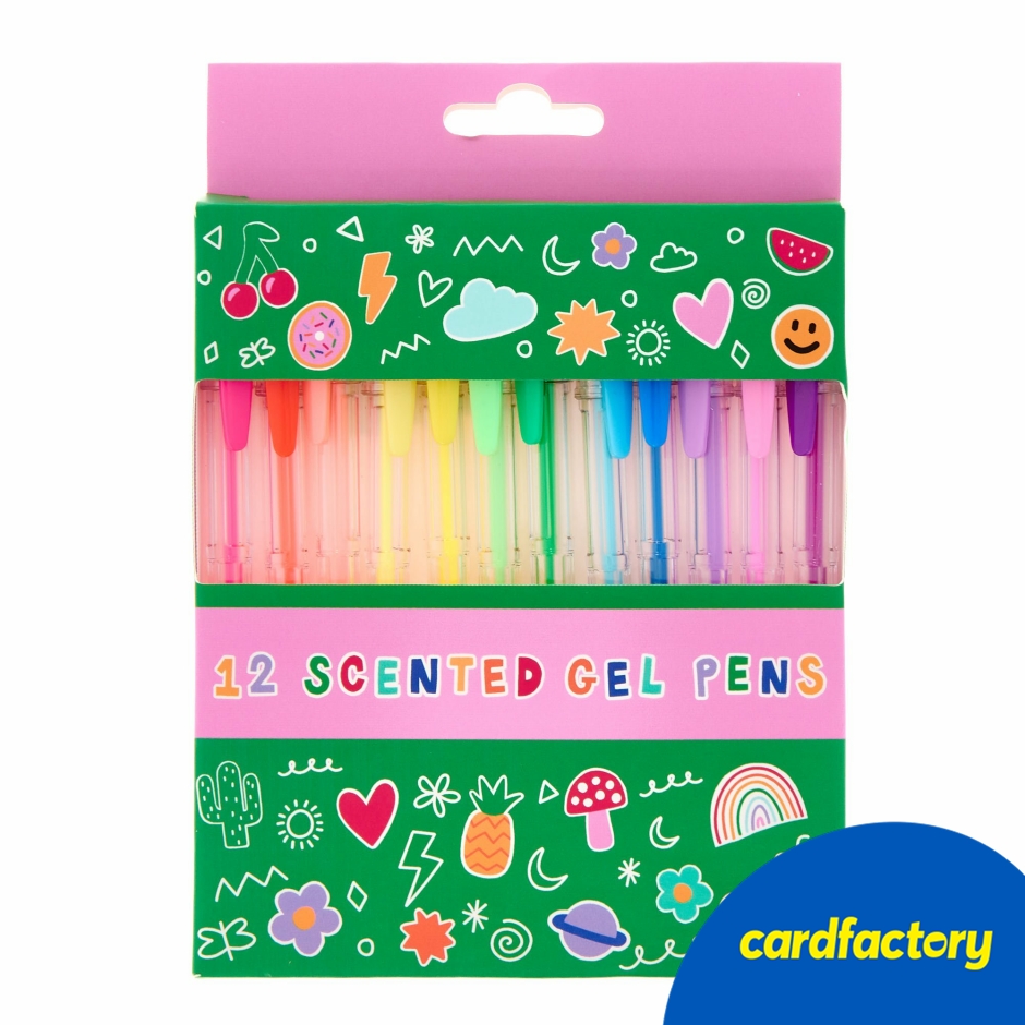 Image of Creative Corner Scented Gel Pens | Assorted Colours | Fragrant Gift Writing Experience | Pack of 12 | Ideal for Note Taking