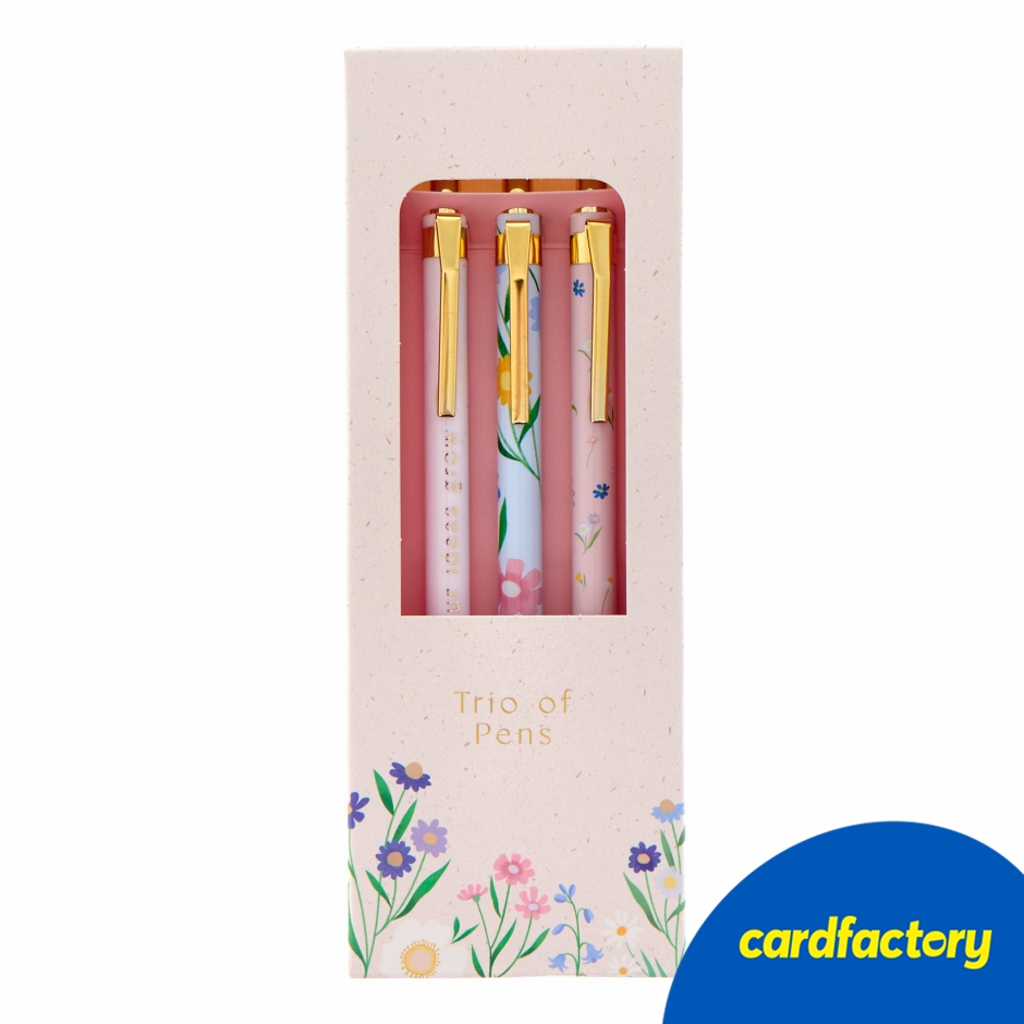 Image of Floral Pens - Pack of 3 | Perfect Gift