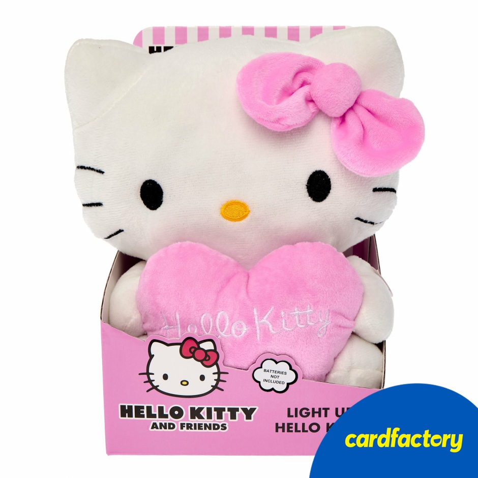 Image of Hello Kitty Light Up Soft Toy | 26cm x 17cm x 17cm | Soft &amp; Cuddly | Gentle Bedtime Light for Kids 18 Months+