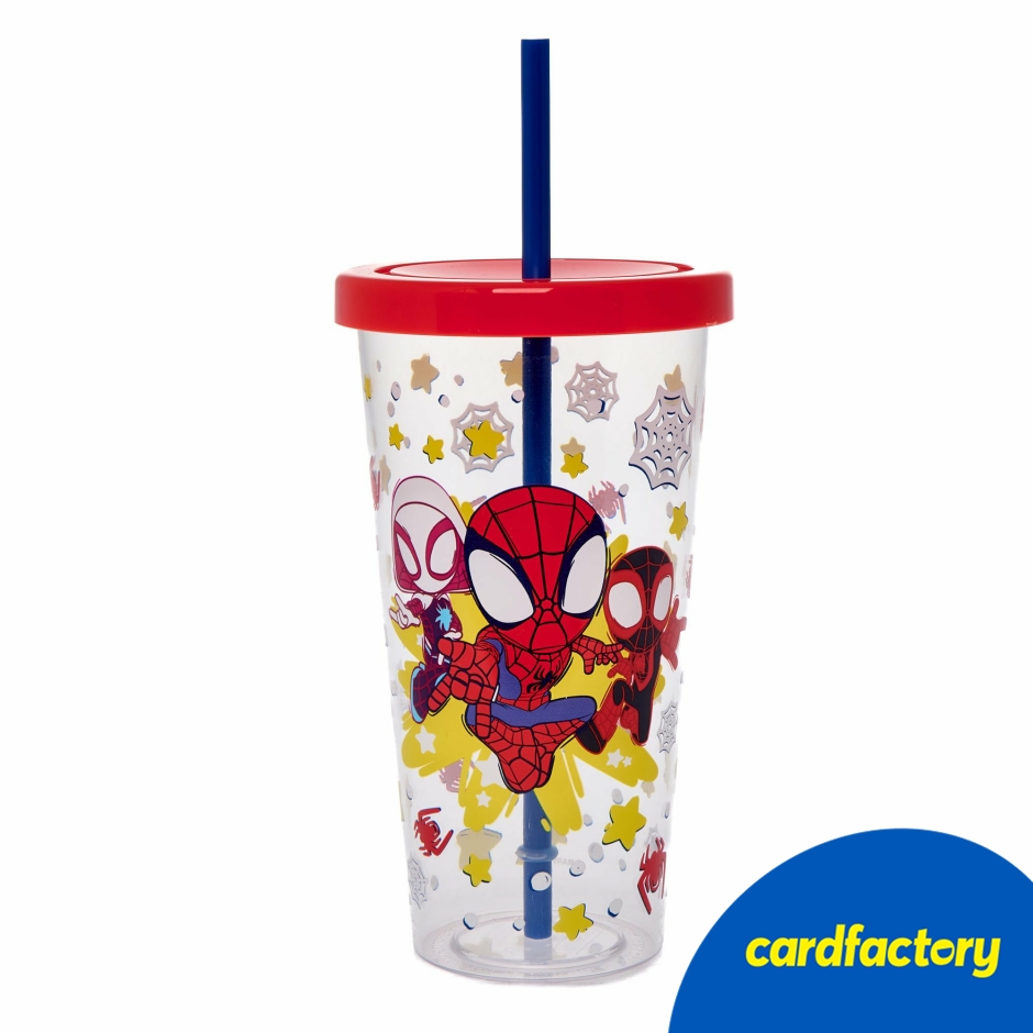 Image of Spidey &amp; Friends Gift Tumbler | Tumbler with Straw Lid | Perfect for Cold Drinks