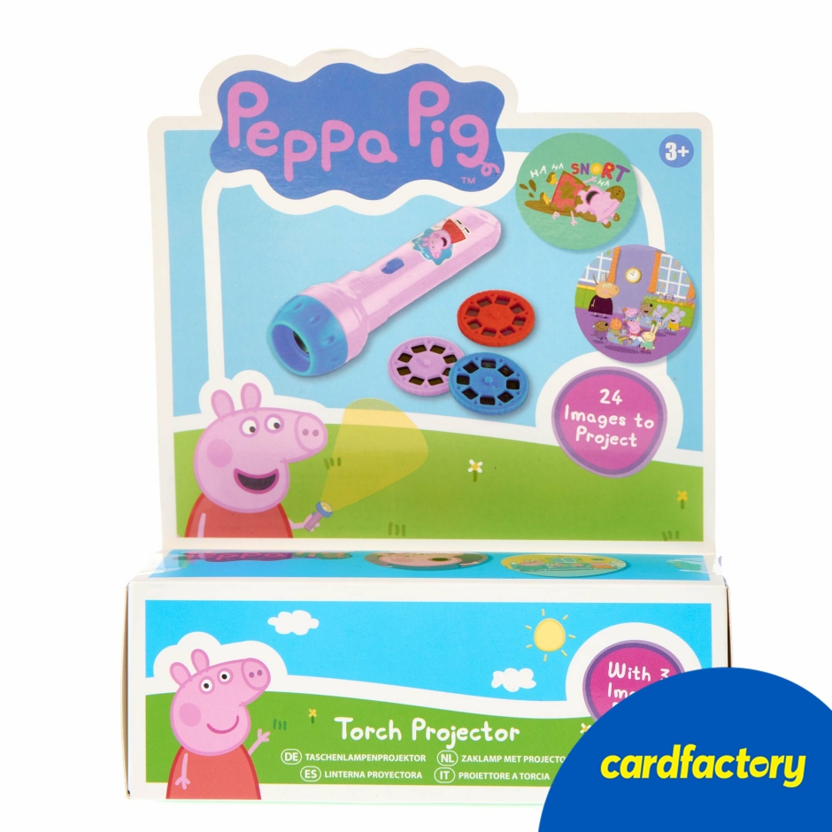 Image of Peppa Pig Torch Projector for Kids | Fun Image Display | 3 Image Discs | 24 Images | Plastic | 16cm x 14cm x 5cm | Perfect Gift for Children