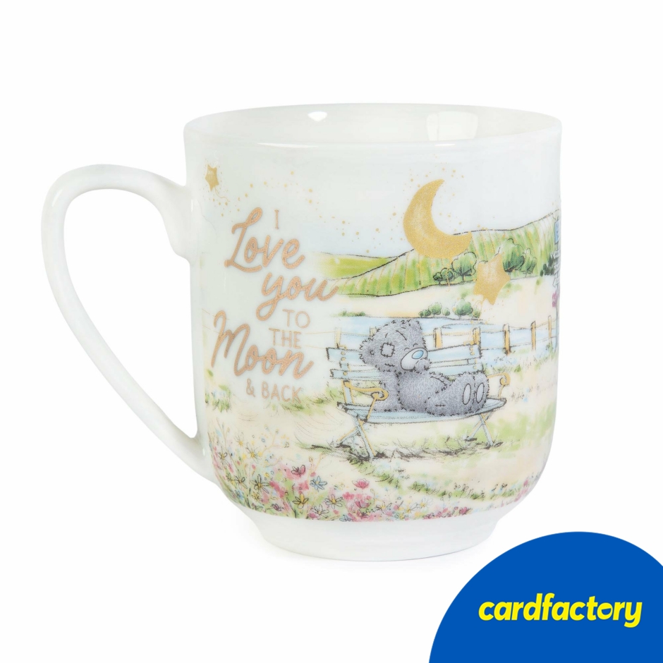 Image of Me To You Tatty Teddy Mug | Love You To The Moon &amp; Back Design | Ceramic | Gift Boxed | 13.1cm x 14.2cm x 8.5cm