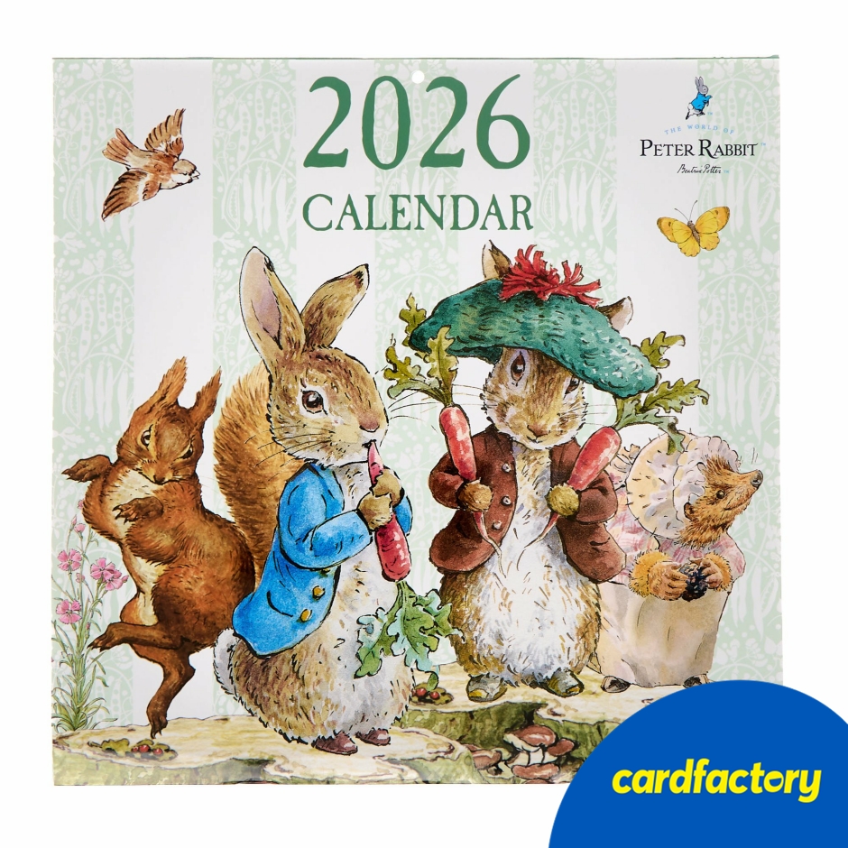 Image of The World of Peter Rabbit 2026 Wall Calendar | 29.5cm x 29.5cm | Official Licensed Calendar | Square Design | Classic Beatrix Potter Illustrations