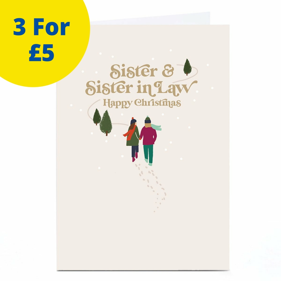 Image of Christmas Card - Sister &amp; Sister In Law Happy Christmas | Christmas Cards