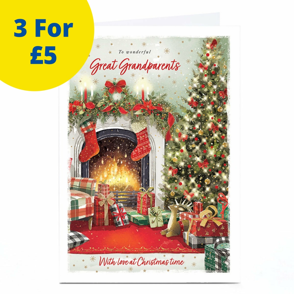 Image of Christmas Card - To Wonderful Great Grandparents | Christmas Cards