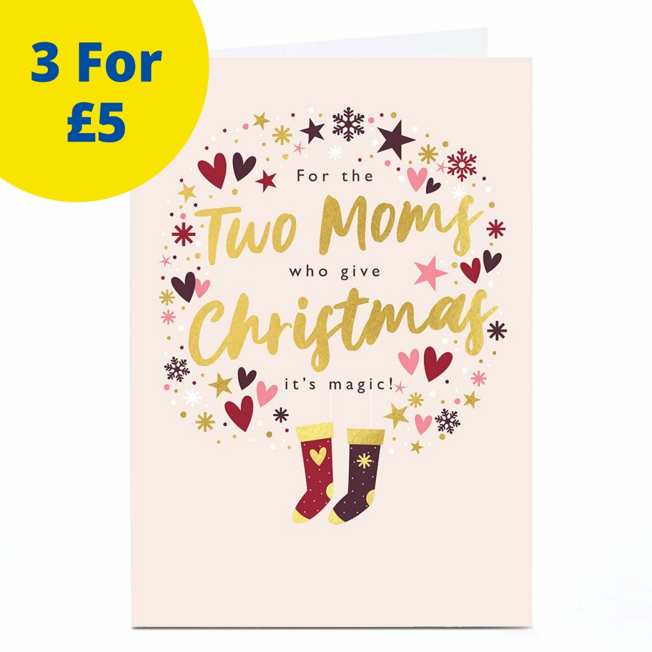 Image of Christmas Card - Two Moms Who Give Christmas It's Magic | Christmas Cards