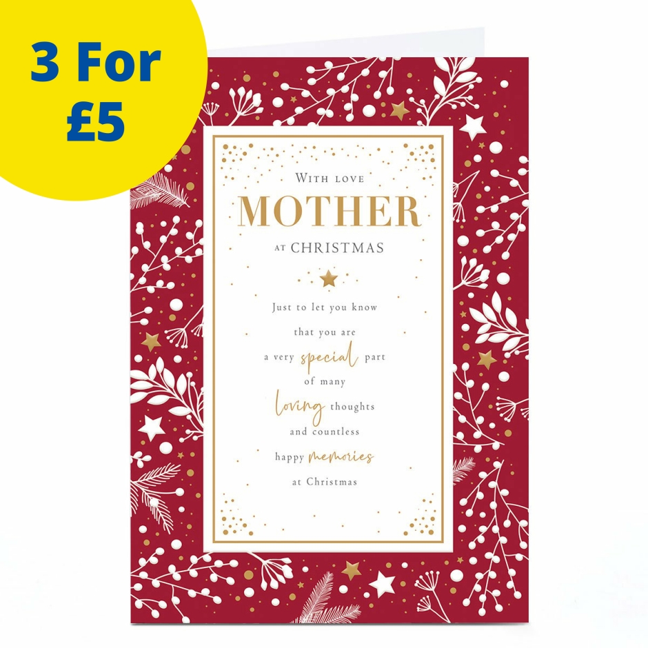 Image of Christmas Card - With Love Mother At Christmas | Christmas Cards