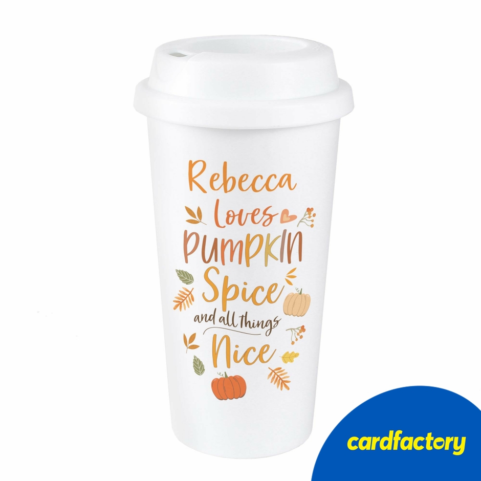 Image of Personalised Pumpkin Spice Travel Mug