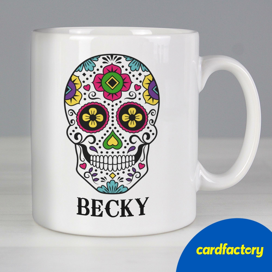 Image of Personalised Sugar Skull Mug