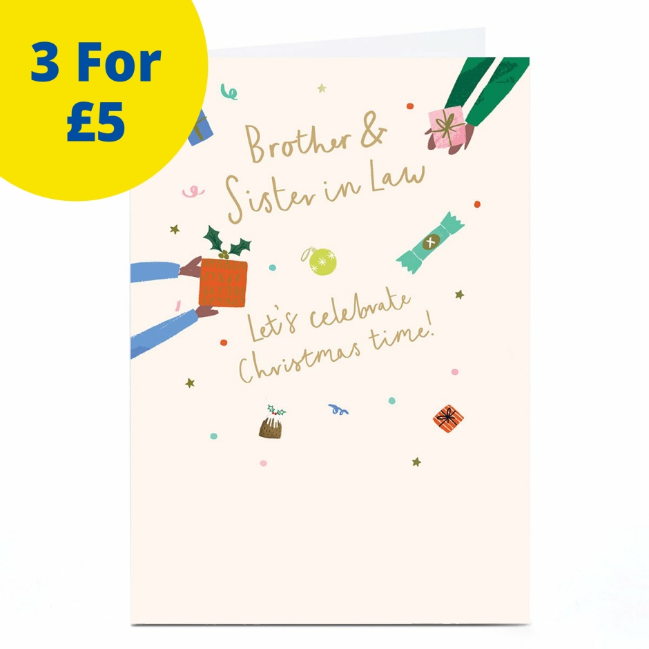 Image of Christmas Card - Giving Presents, Brother &amp; Sister-in-Law | Christmas Cards