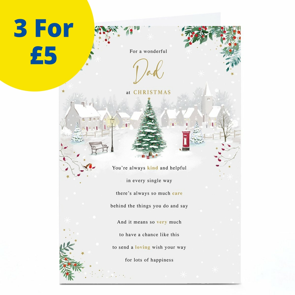 Image of Christmas Card - Village Scene, Dad | Christmas Cards