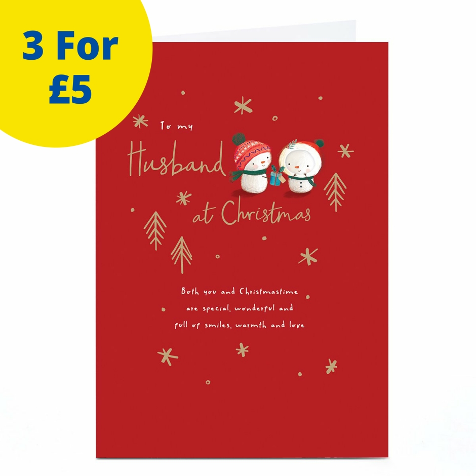 Image of Christmas Card - Snowman Couple, Husband | Christmas Cards