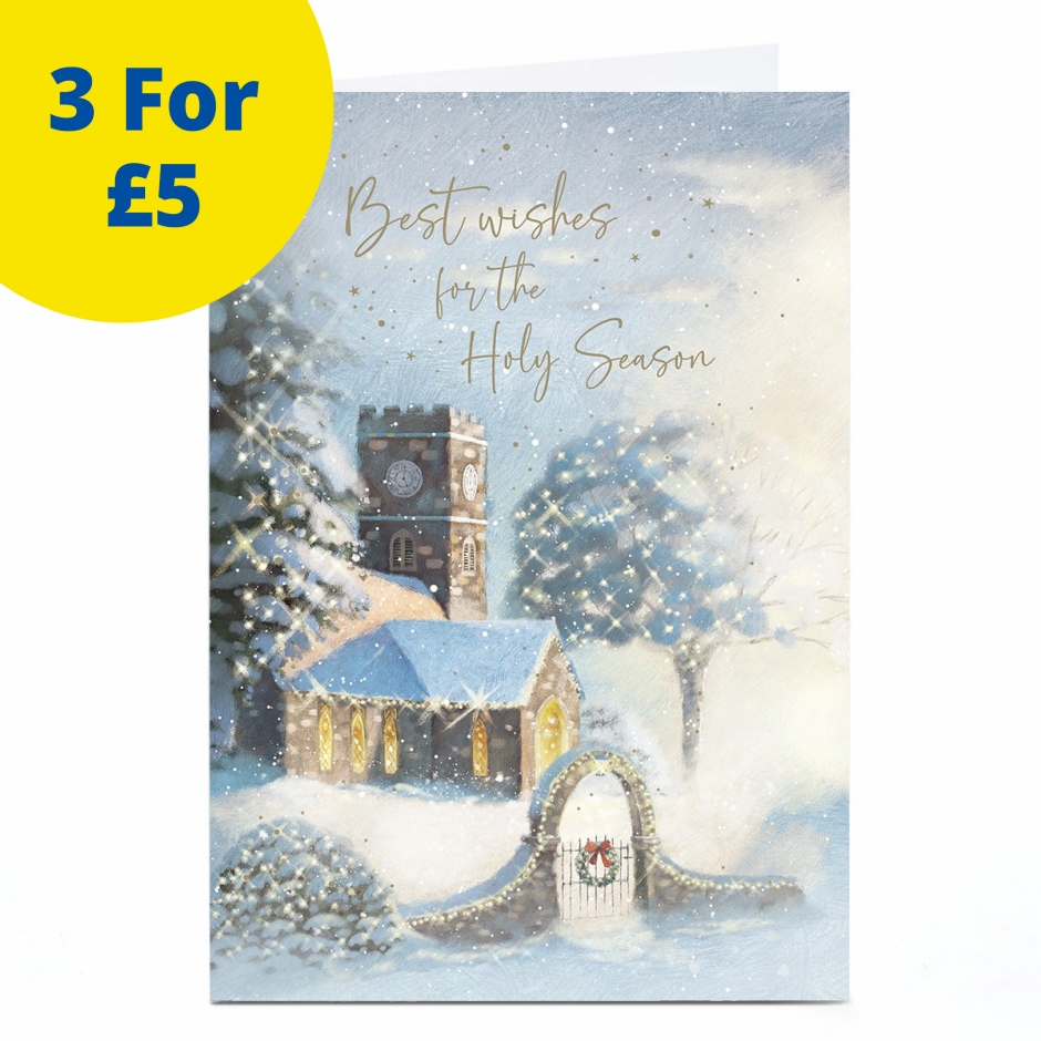 Image of Christmas Card - Best Wishes For The Holy Season | Christmas Cards