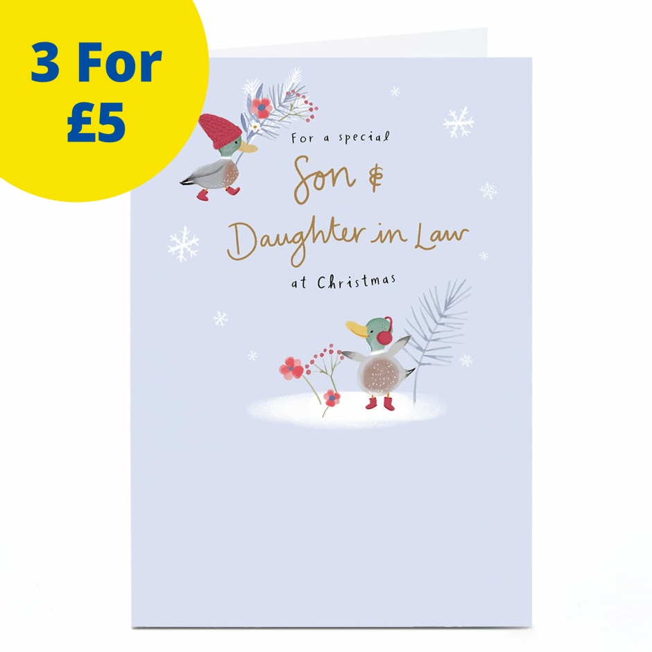 Image of Christmas Card - Cute Ducks, Son &amp; Daughter in Law | Christmas Cards
