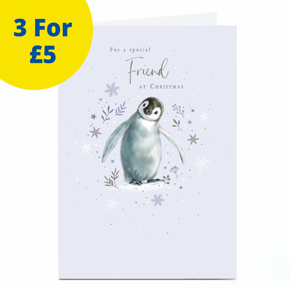 Image of Christmas Card - Cute Penguin, Friend | Christmas Cards