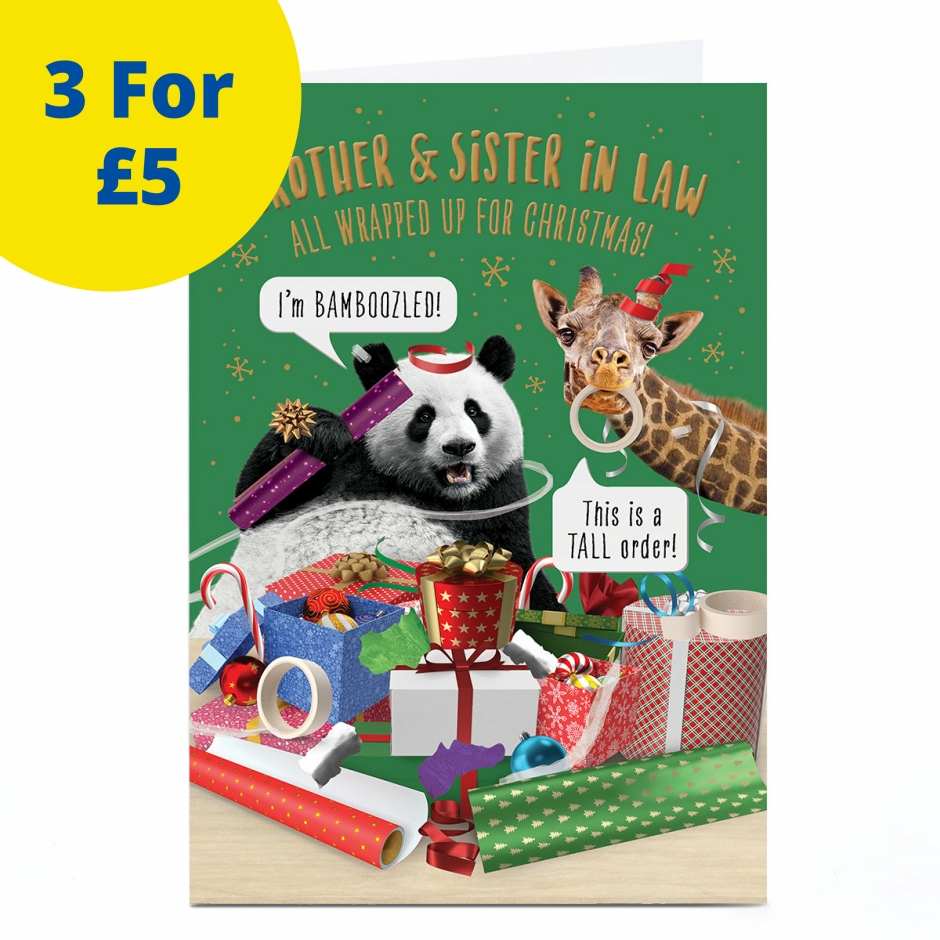 Image of Christmas Card - Funny Animals, Brother &amp; Sister-in-Law | Christmas Cards