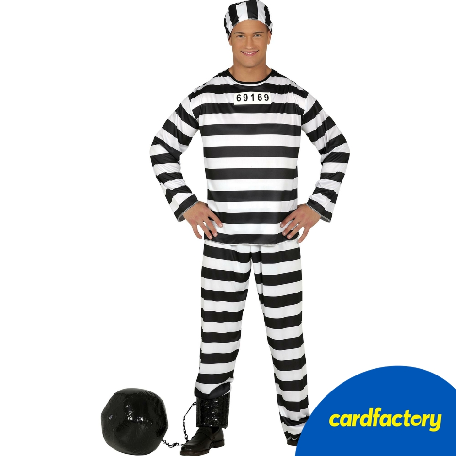 Image of Adult Convict Fancy Dress Costume