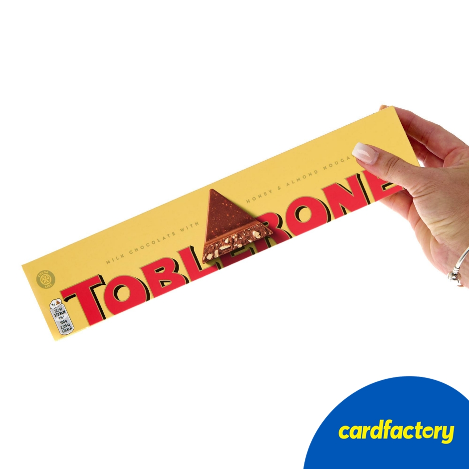 Image of Giant Toblerone Bar 360g | Classic Swiss Milk Chocolate | Honey &amp; Almond Nougat | Perfect Gift | 5.2cm x 30.6cm x 6cm