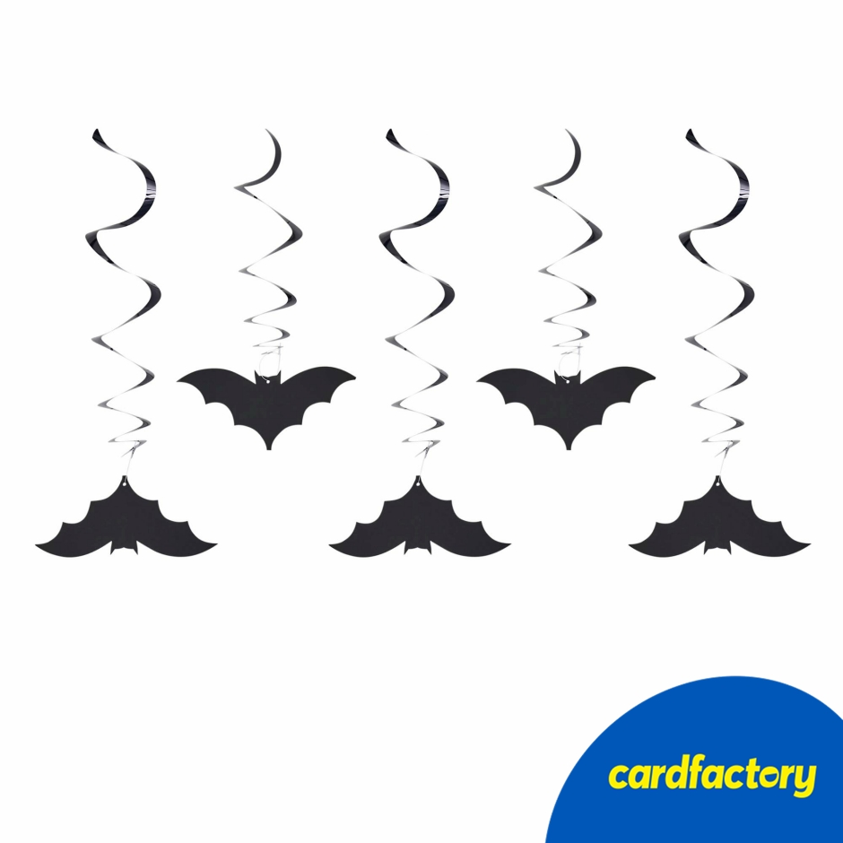 Image of Bat Swirl Decorations - Pack of 5