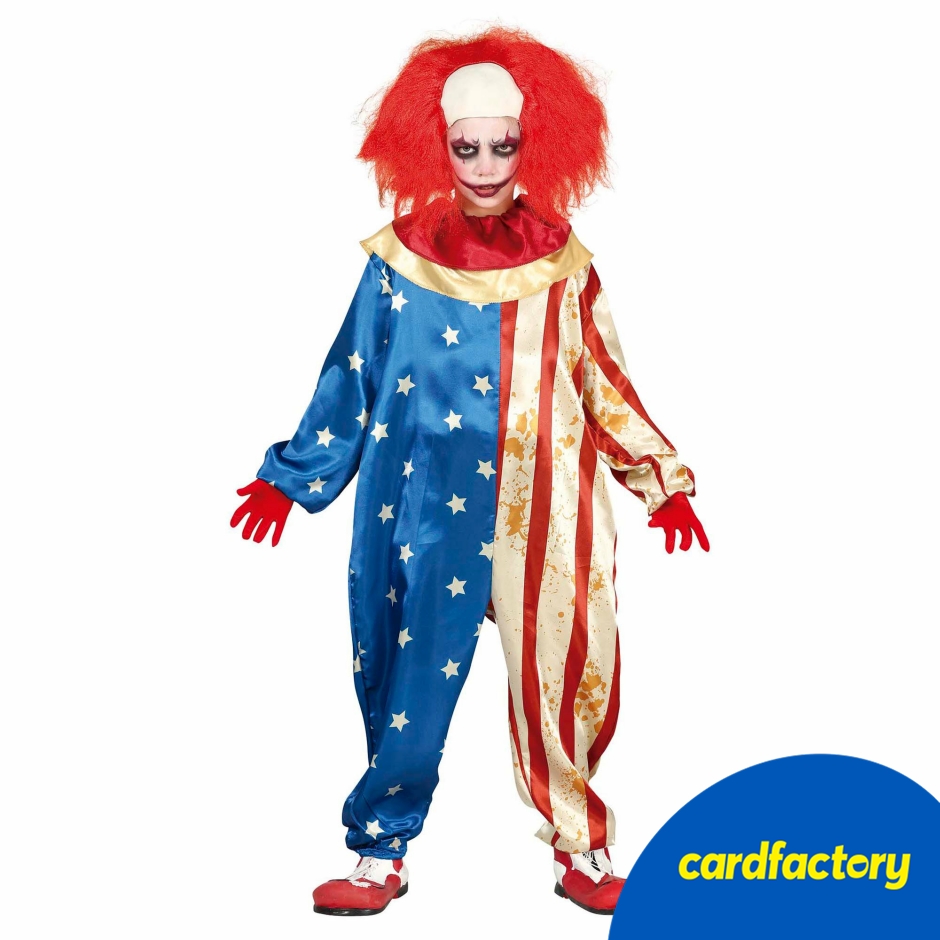 Image of Patriot Clown Children's Fancy Dress Costume
