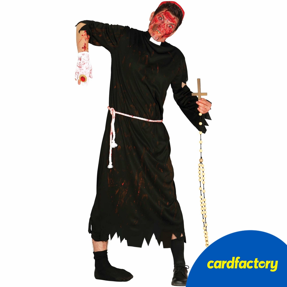 Image of Zombie Priest Adult Fancy Dress Costume