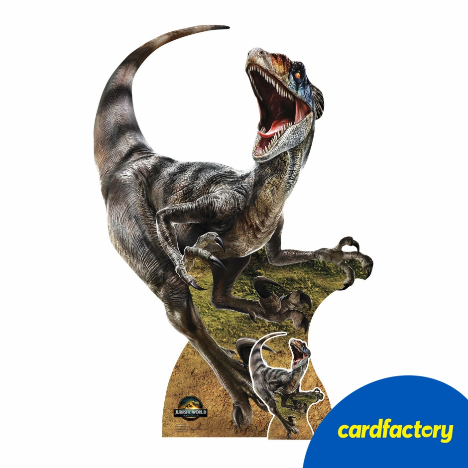 Image of Velociraptor Dinosaur Jurassic World Rebirth Cardboard Cutout