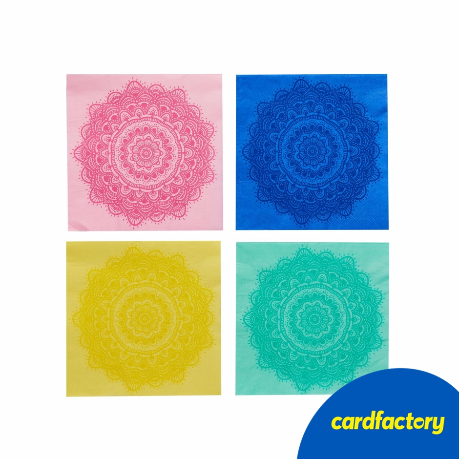 Image of Mandala Paper Napkins -Pack of 16
