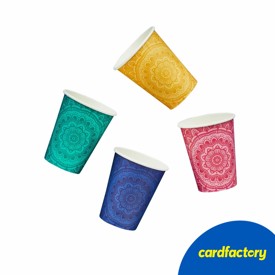 Image of Mandala Paper Cups - Pack of 8