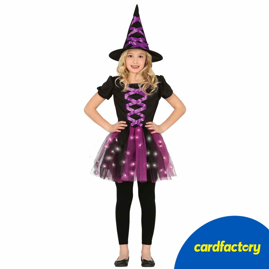 Image of LED Witch Children's Fancy Dress Costume