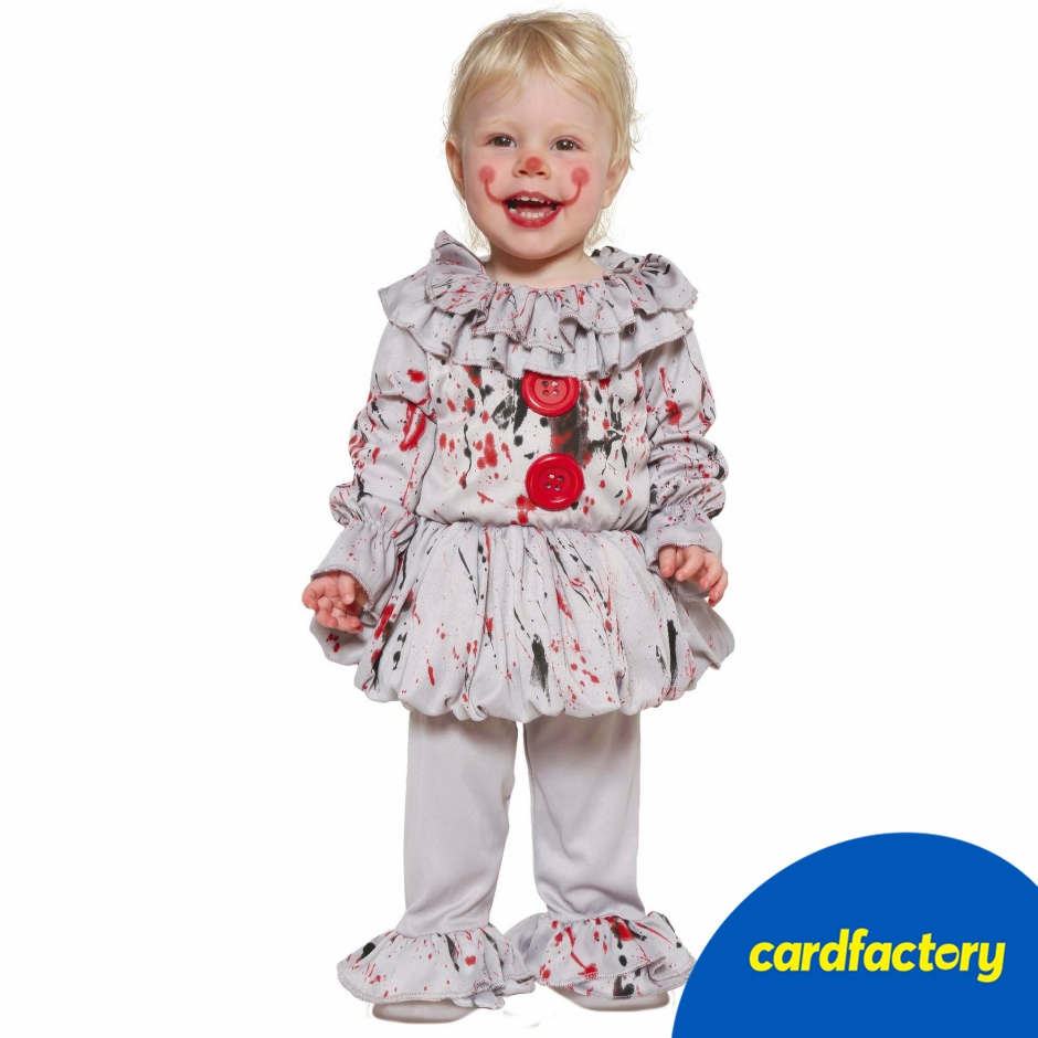Image of Baby Bad Clown Infant Fancy Dress Costume