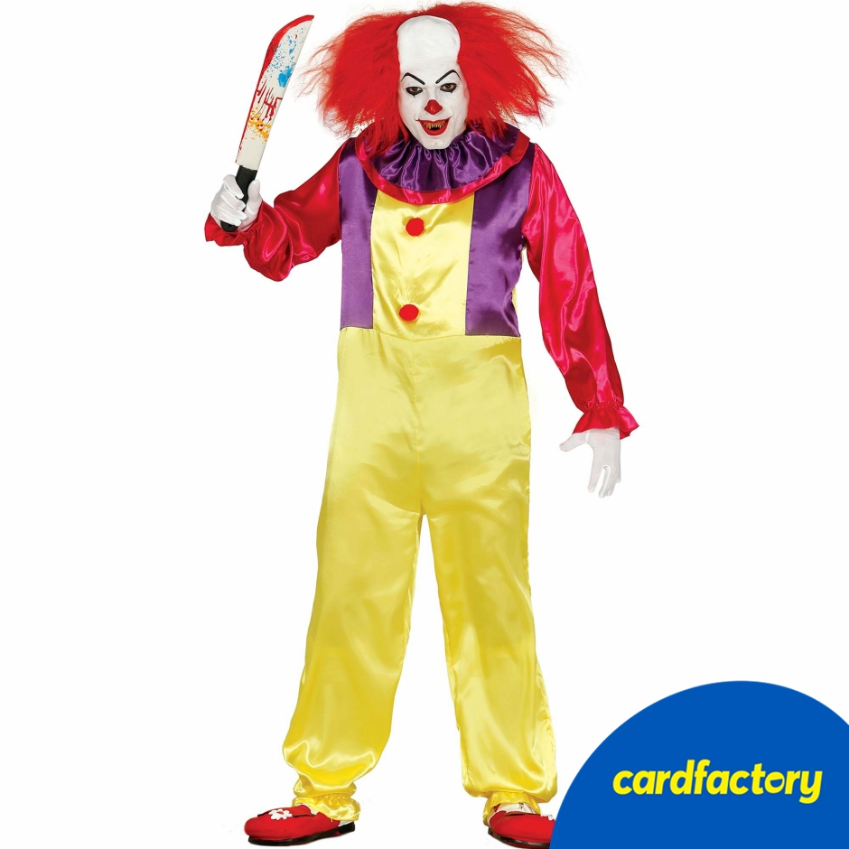 Image of Killer Clown Adult Fancy Dress Costume