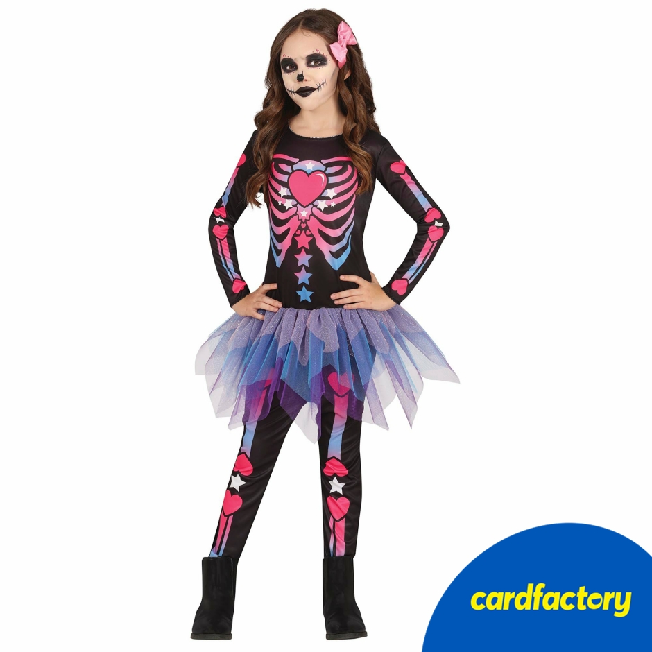 Image of Pink Skeleton Children's Fancy Dress Costume