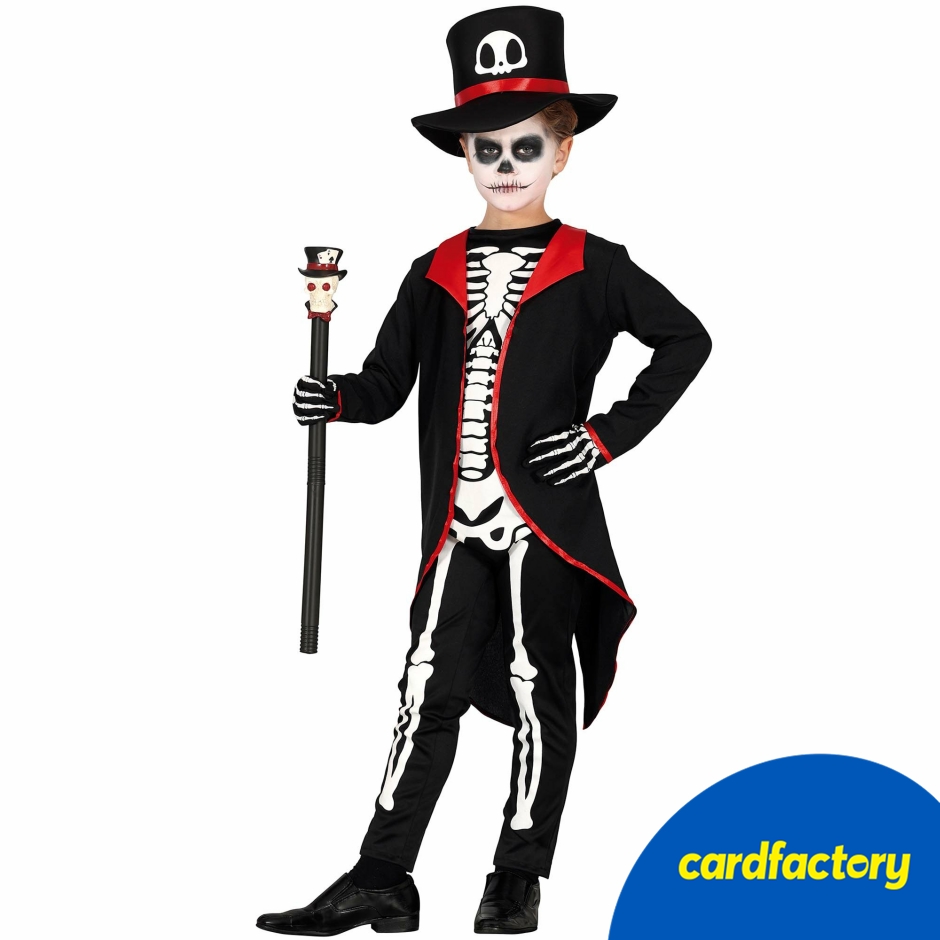 Image of Elegant Skeleton Children's Fancy Dress Costume