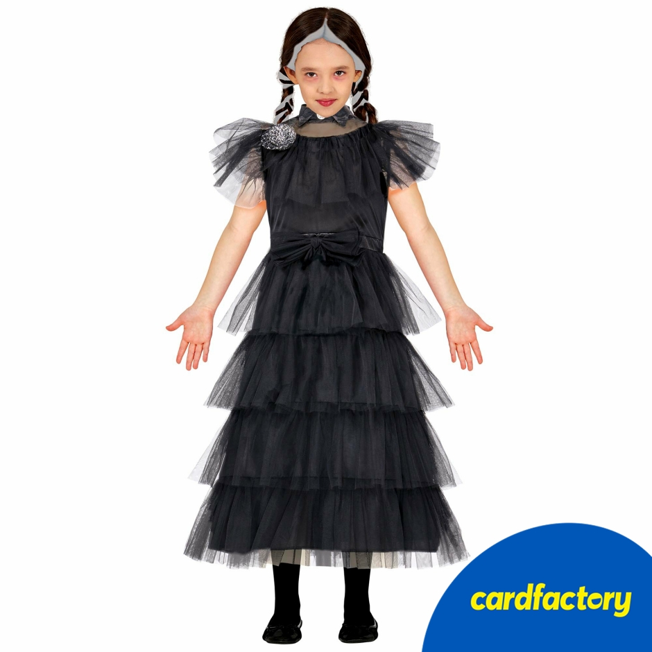 Image of Gothic Girl Night Queen Children's Fancy Dress Costume