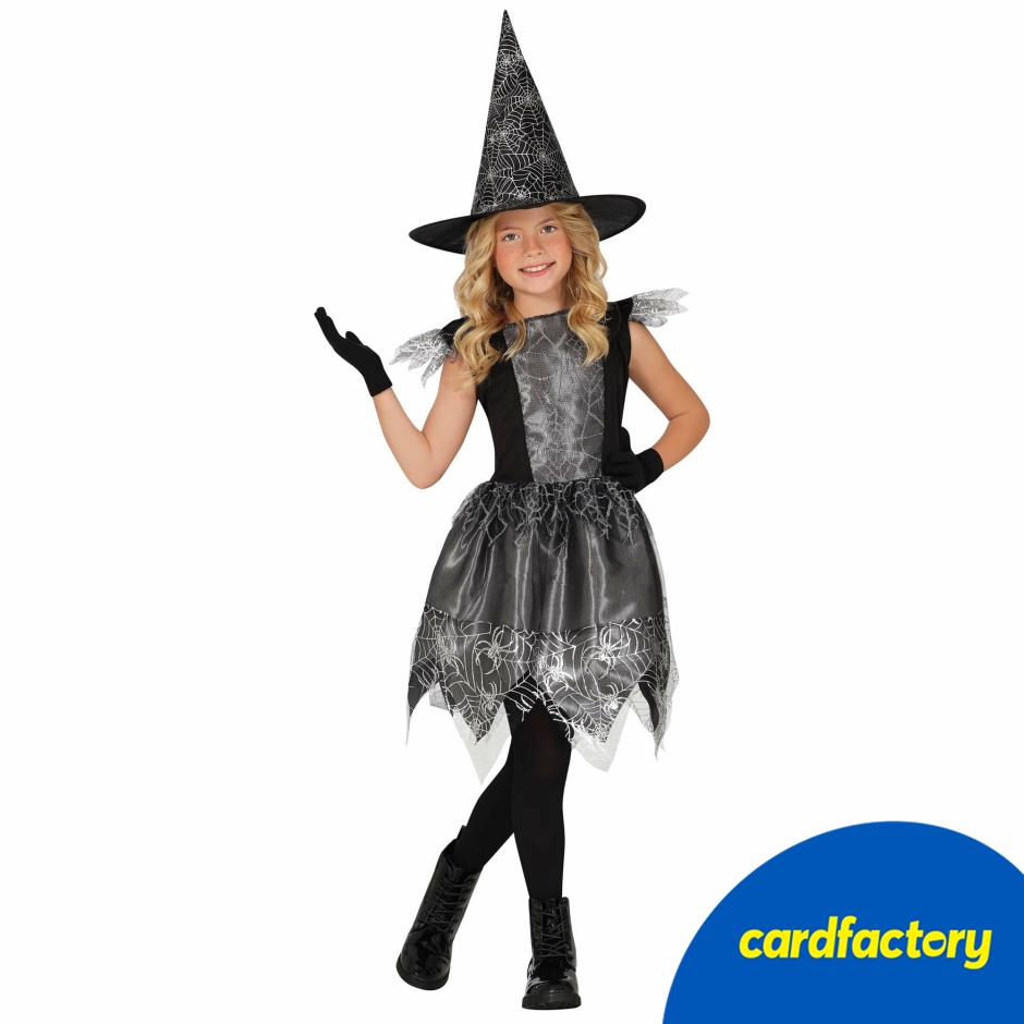 Image of Spiderweb Witch Children's Fancy Dress Costume