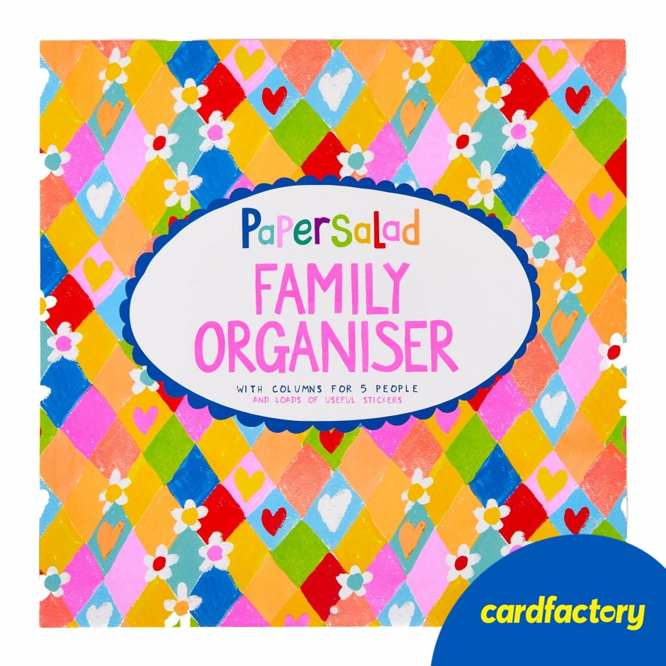 Image of Paper Salad 2026 Family Organiser | Perfect Gift | Colourful Monthly Calendar for Families | 30.5cm x 30.5cm | Stay Organised in Style