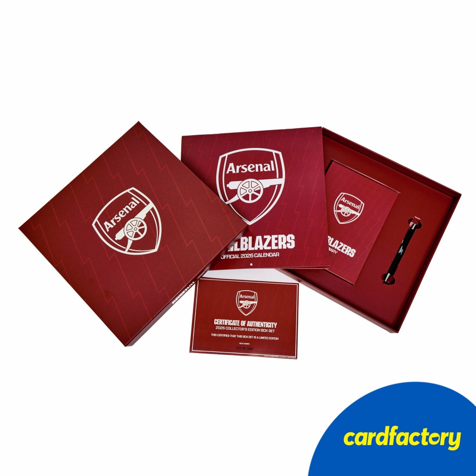 Image of Arsenal 2026 Calendar &amp; Diary Musical Gift Box