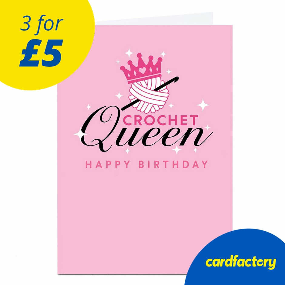 Image of Birthday Card - Crochet Queen