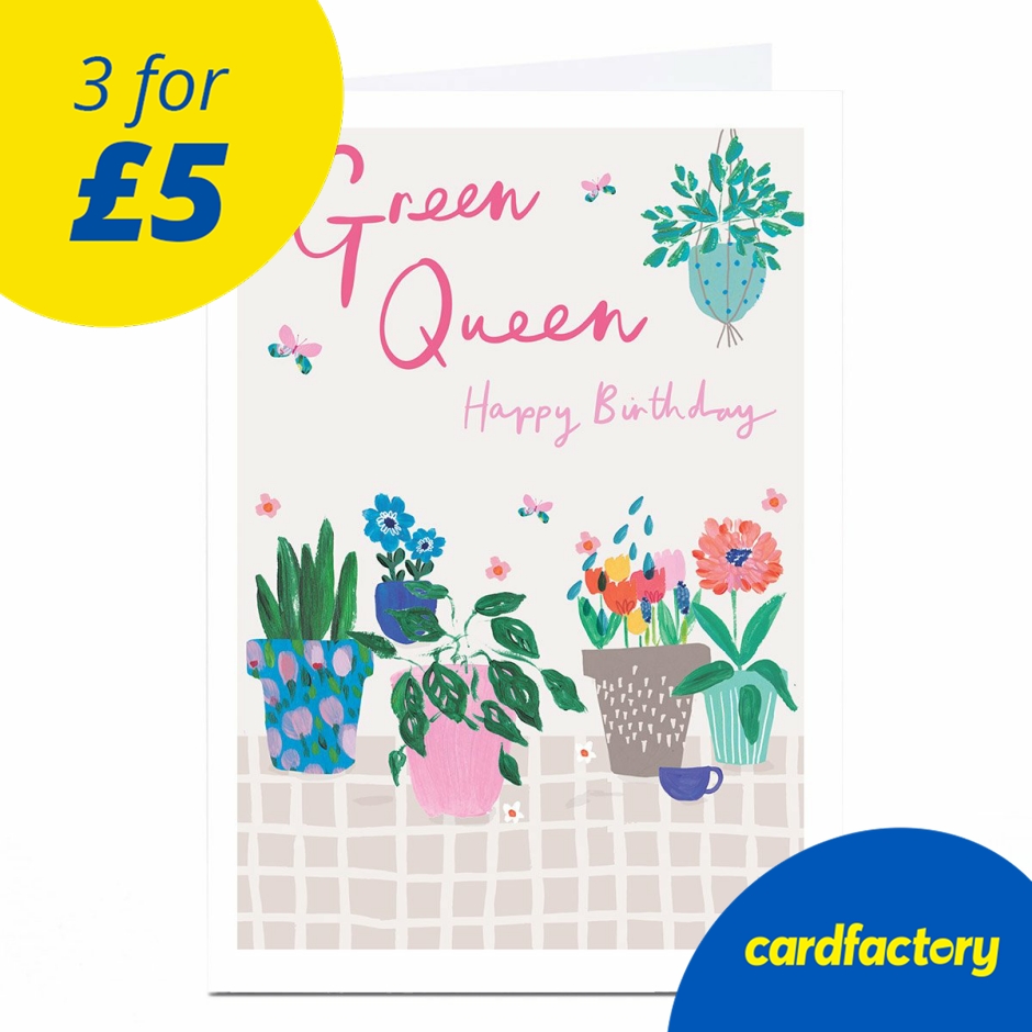 Image of Birthday Card - Green Queen