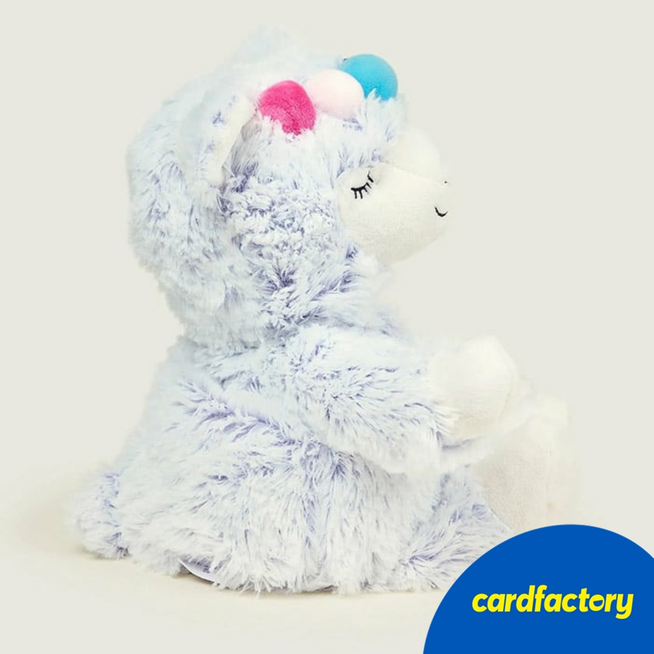 Image of Warmies Heatable Scented Lavender Soft Toy Marshmallow Llama