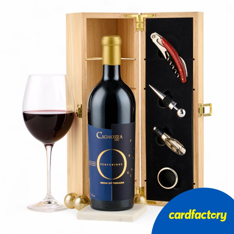 Image of Super Tuscan Wine Gift Box Hamper