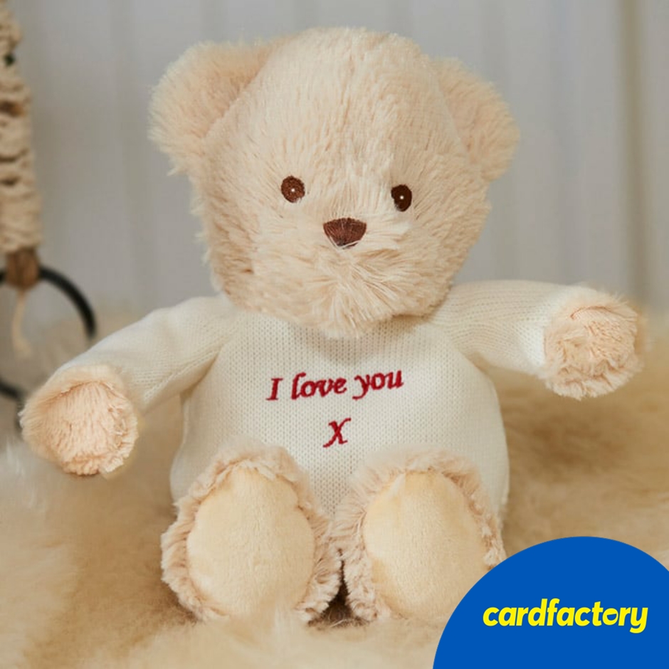 Image of Warmies Sentiment Bear- I Love You