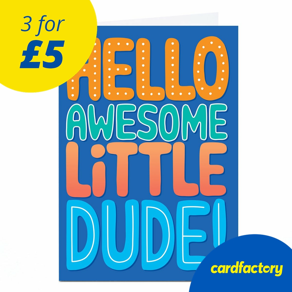 Image of Pigment New Baby Card - Hello Awesome Little Dude
