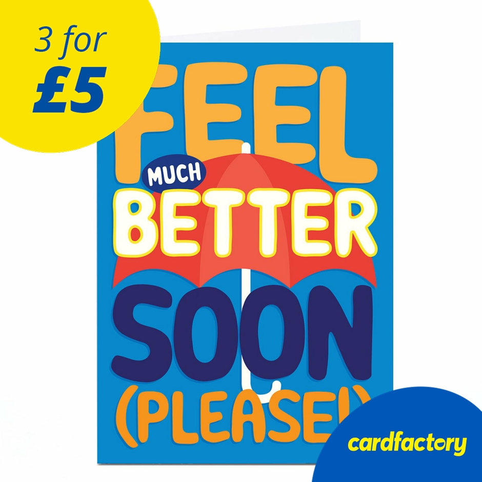 Image of Pigment Get Well Soon Card - Feel Much Better Soon