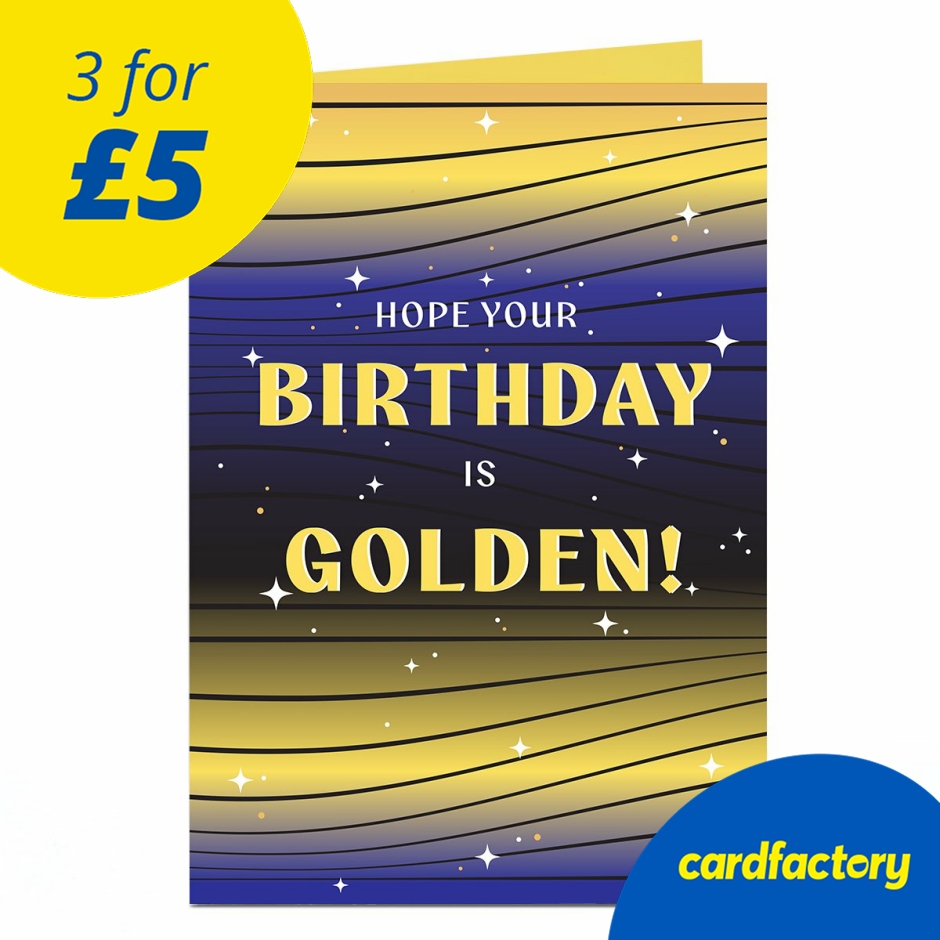 Image of Birthday Card - Hope Your Birthday is Golden